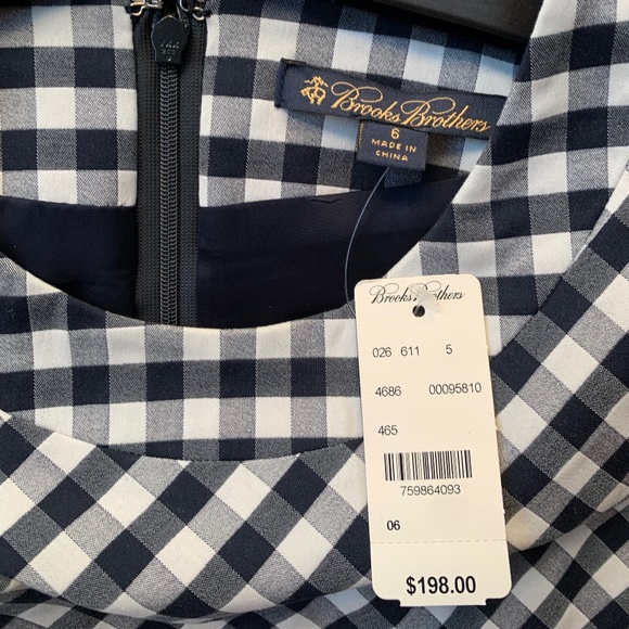 NWT Size 6 Gingham Brooks Brothers Dress - Picture 2 of 3